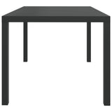Set da Pranzo per Giardino 5 pz con Cuscini Polyrattan Grigio