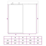 Porta Scorrevole in Vetro ESG e Alluminio 102,5x205 cm Bianca