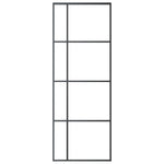 Porta Scorrevole ESG Vetro e Alluminio 76x205 cm Nera