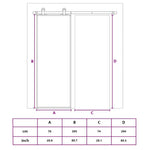 Porta Scorrevole ESG Vetro e Alluminio 76x205 cm Nera