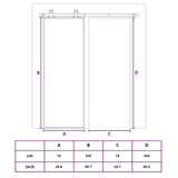 Porta Scorrevole ESG Vetro e Alluminio 76x205 cm Nera