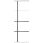 Porta Scorrevole Smerigliato ESG Vetro Alluminio 76x205 cm Nera