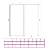 Porta Scorrevole in Vetro ESG e Alluminio 90x205 cm Bianca