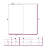 Porta Scorrevole in Vetro ESG e Alluminio 102,5x205 cm Nera