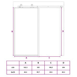Porta Scorrevole in Vetro ESG e Alluminio 102,5x205 cm Bianca