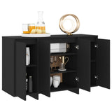 Credenza Nera 120x41x75 cm in Truciolato
