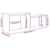 Mobile TV Bianco 146,5x35x50 cm in Truciolato