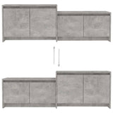 Mobile TV Grigio Cemento 146,5x35x50 cm in Truciolato