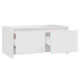 Tavolino da Salotto Bianco 90x50x41,5 cm in Legno truciolato
