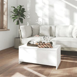 Tavolino da Salotto Bianco 90x50x41,5 cm in Legno truciolato
