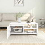 Tavolino da Salotto Bianco 102x50x45 cm Legno truciolato