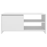 Tavolino da Salotto Bianco 102x50x45 cm Legno truciolato
