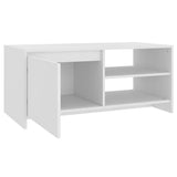 Tavolino da Salotto Bianco 102x50x45 cm Legno truciolato