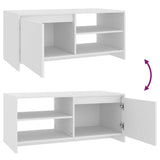 Tavolino da Salotto Bianco 102x50x45 cm Legno truciolato