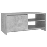 Tavolino Salotto Grigio Cemento 102x50x45 cm Legno truciolato