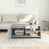Tavolino Salotto Grigio Cemento 102x50x45 cm Legno truciolato