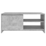 Tavolino Salotto Grigio Cemento 102x50x45 cm Legno truciolato