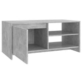 Tavolino Salotto Grigio Cemento 102x50x45 cm Legno truciolato