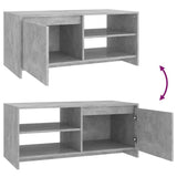 Tavolino Salotto Grigio Cemento 102x50x45 cm Legno truciolato