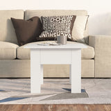 Tavolino da Salotto Bianco 55x55x42 cm in Legno truciolato