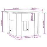 Tavolino da Salotto Bianco 55x55x42 cm in Legno truciolato