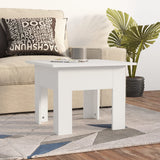 Tavolino da Salotto Bianco 55x55x42 cm in Legno truciolato