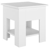 Tavolino da Salotto Bianco 40x40x42 cm in Legno truciolato
