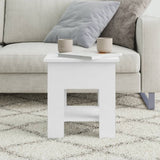 Tavolino da Salotto Bianco 40x40x42 cm in Legno truciolato