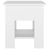 Tavolino da Salotto Bianco 40x40x42 cm in Legno truciolato