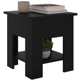 Tavolino da Salotto Nero 40x40x42 cm in Legno truciolato