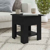 Tavolino da Salotto Nero 40x40x42 cm in Legno truciolato