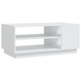 Tavolino da Salotto Bianco 102x55x43 cm in Truciolato