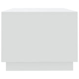 Tavolino da Salotto Bianco 102x55x43 cm in Truciolato
