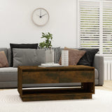 Tavolino da Salotto Rovere Fumo 102,5x55x44 cm in Truciolato