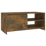 Tavolino da Salotto Rovere Fumo 102x50x45 cm Legno truciolato