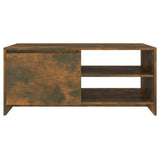 Tavolino da Salotto Rovere Fumo 102x50x45 cm Legno truciolato