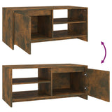 Tavolino da Salotto Rovere Fumo 102x50x45 cm Legno truciolato