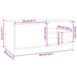 Tavolino da Salotto Rovere Fumo 102x50x45 cm Legno truciolato