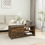 Tavolino da Salotto Rovere Fumo 102x50x45 cm Legno truciolato