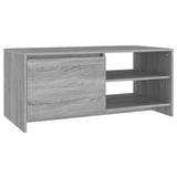 Tavolino da Salotto Grigio Sonoma 102x50x45cm Legno truciolato
