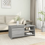 Tavolino da Salotto Grigio Sonoma 102x50x45cm Legno truciolato