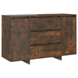 Credenza 3 Cassetti Rovere Fumo 120x41x75 cm Legno truciolato