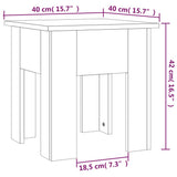 Tavolino da Salotto Rovere Marrone 40x40x42 cm in Truciolato