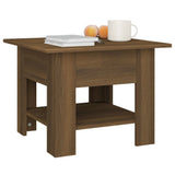 Tavolino da Salotto Rovere Marrone 55x55x42 cm in Truciolato