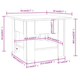 Tavolino da Salotto Rovere Marrone 55x55x42 cm in Truciolato