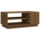 Tavolino da Salotto Rovere Marrone 102x55x43 cm in Truciolato