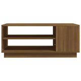 Tavolino da Salotto Rovere Marrone 102x55x43 cm in Truciolato