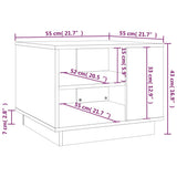 Tavolino da Salotto Grigio Sonoma 55x55x43 cm in Truciolato