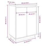 Scarpiera 60x35x80 cm in Legno Massello di Pino