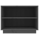 Scarpiera Grigia 60x34x45 cm in Legno Massello di Pino